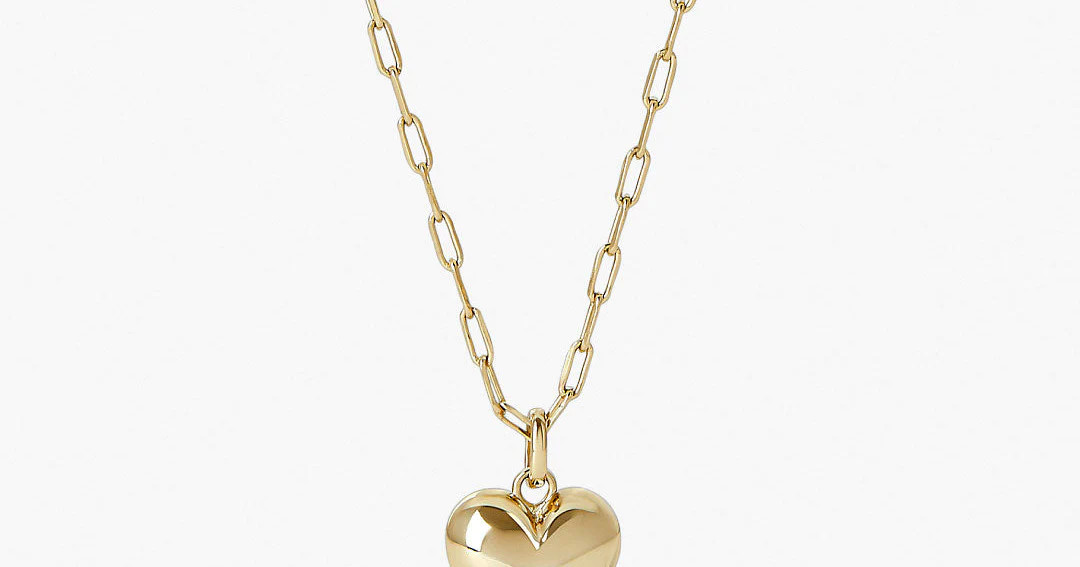 Puffed Heart Necklace - Lev | Ana Luisa