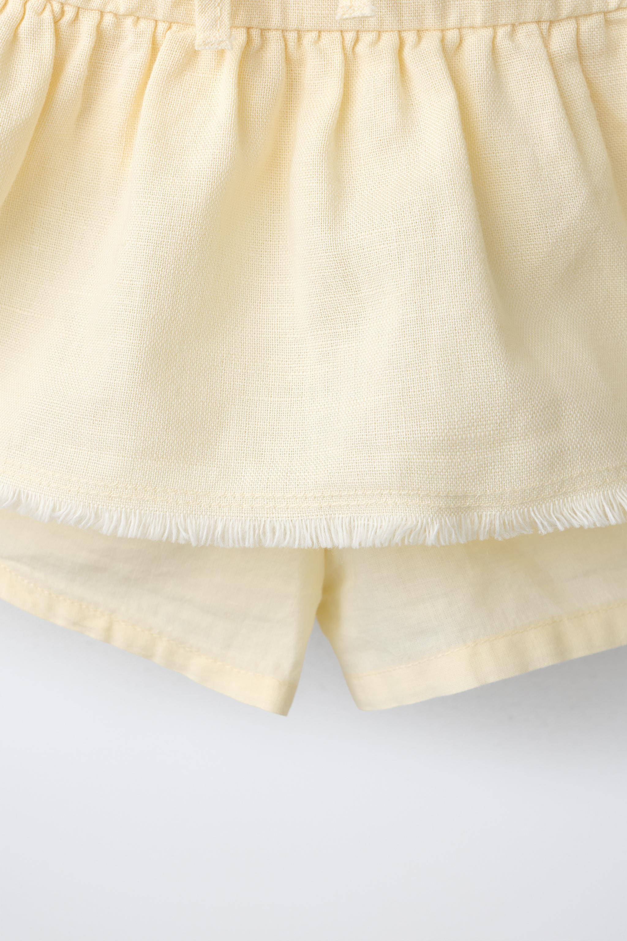 RUFFLED SKORT WITH LACE TRIM | Zara UK