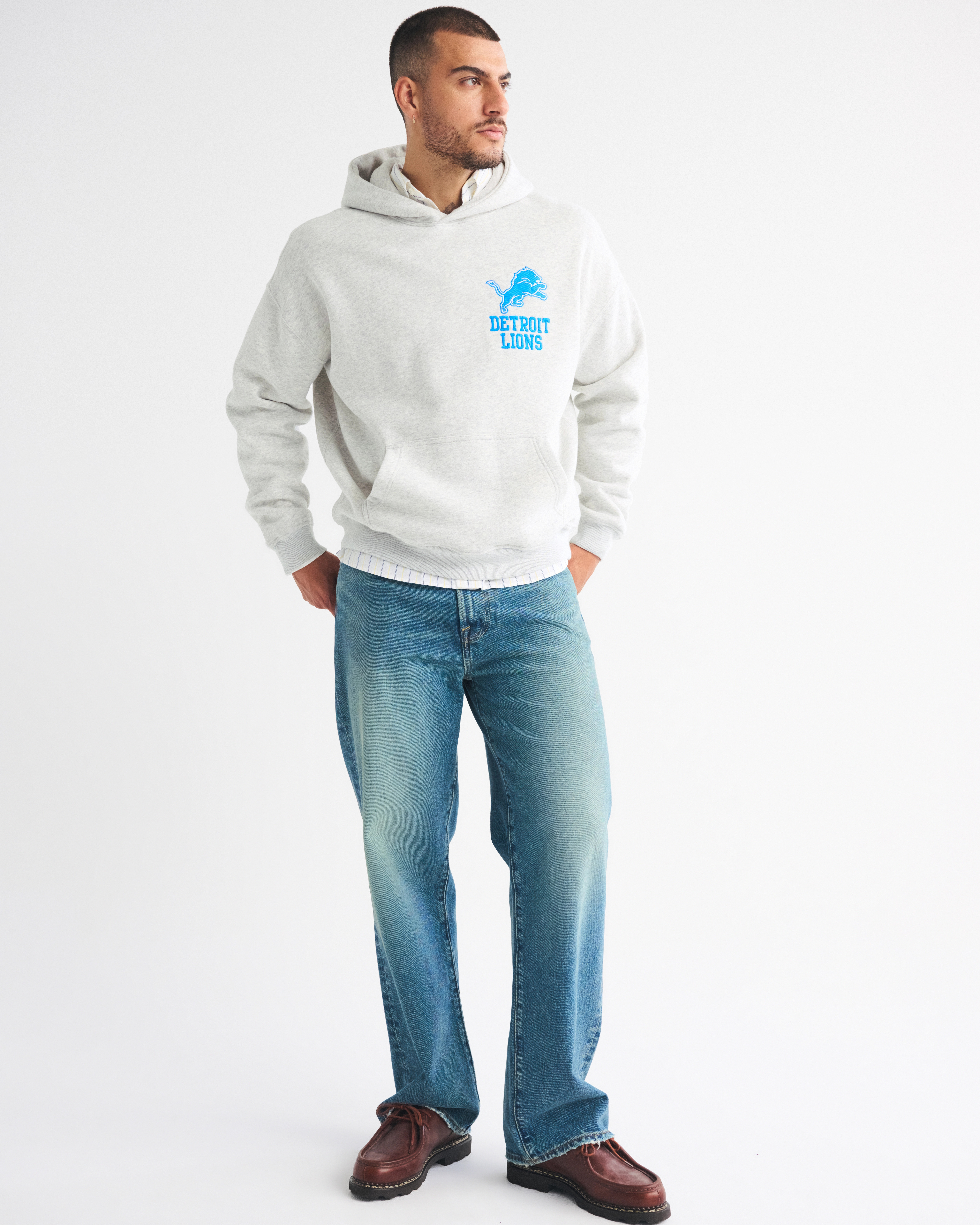 Detroit Lions Graphic Popover Hoodie | Abercrombie & Fitch (US)