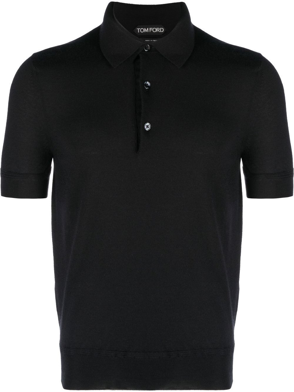 TOM FORD cashmere short-sleeve polo shirt - Black | Farfetch Global