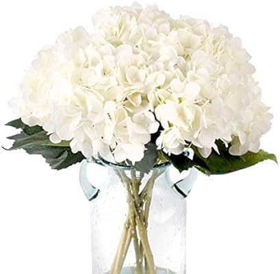 Blooming Paradise Artificial Fake Flowers Plants Silk Hydrangea 1 Flower Head Arrangements Weddin... | Amazon (US)