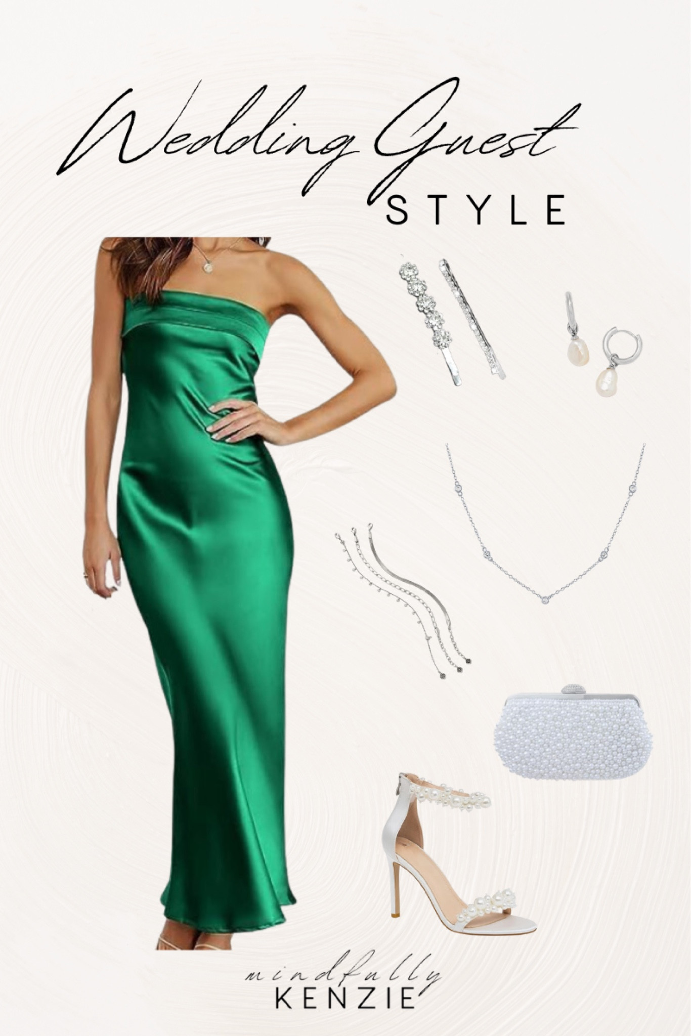 Wedding Guest Style

Wedding  spring wedding  wedding guest look  green silk dress  tube top dress  silver jewelry  pearl accessories  pearl heels  silver hair pins  

#LTKfindsunder100 #LTKSeasonal #LTKwedding