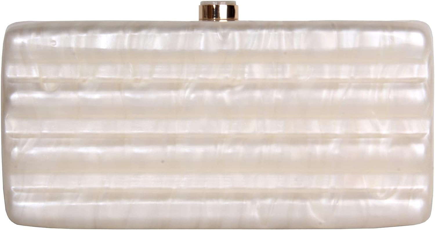 NUSTTAL Women Acrylic Clutch Purse Marbled Evening Shoulder Bag for Wedding Cocktail Party Prom | Amazon (US)