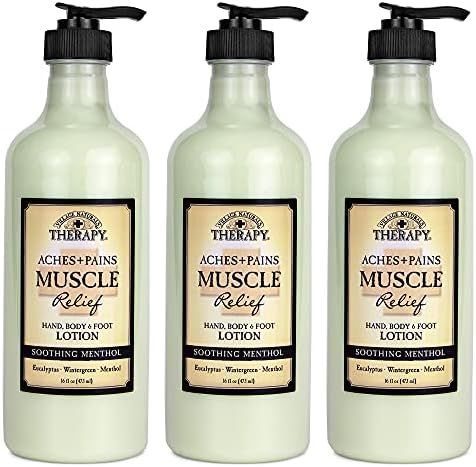 Village Naturals Therapy, Lotion, Aches and Pains Muscle Relief, 16 fl oz, Pack of 3 | Amazon (US)