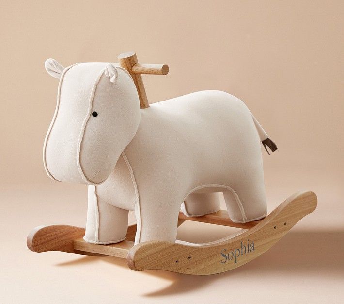 Hippo Cotton Plush Nursery Rocker | Pottery Barn Kids