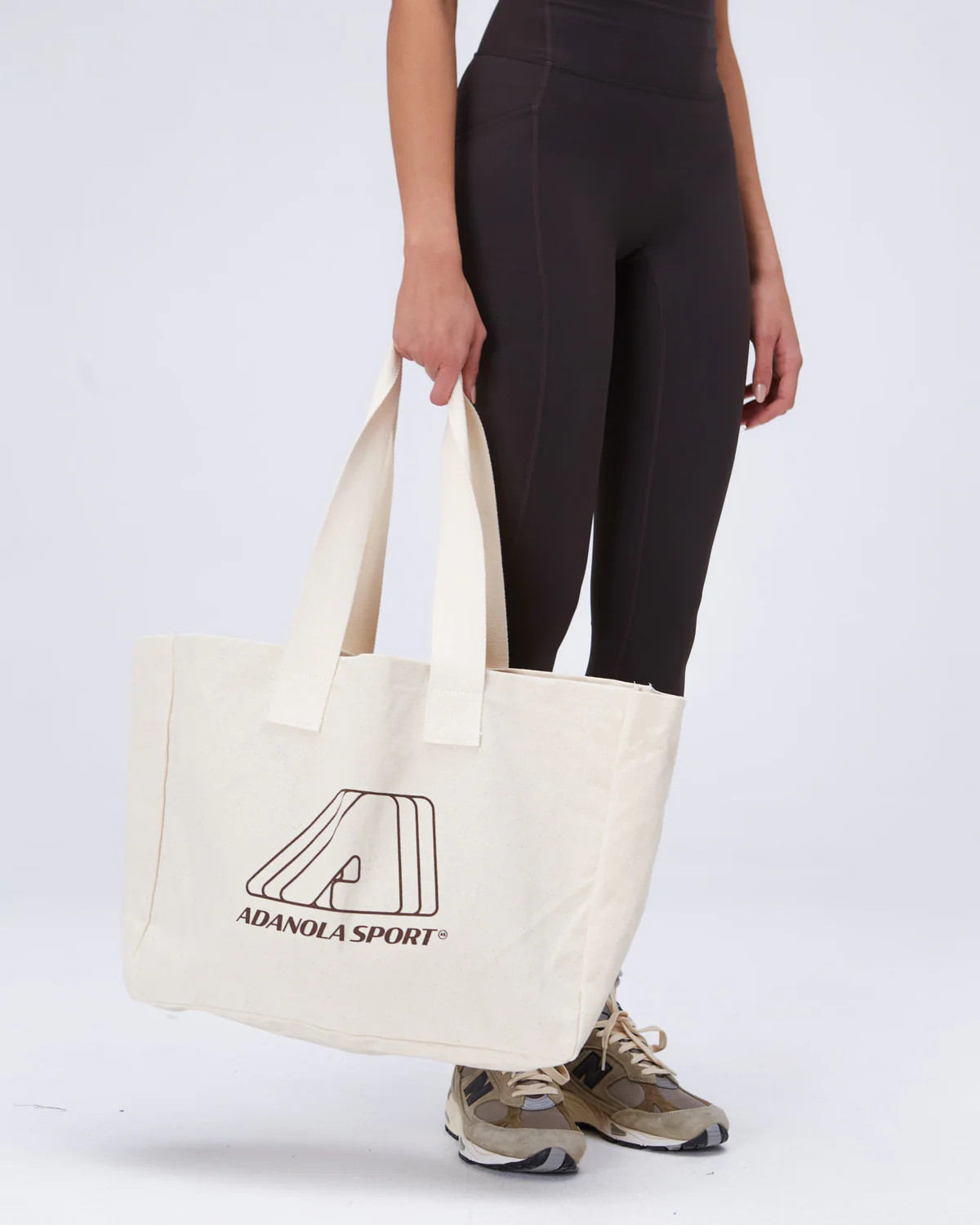 "A" Tote Bag - Cream/Coffee | Adanola UK
