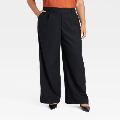 Women's High-Rise Wide Leg Trousers - Ava & Viv™ | Target