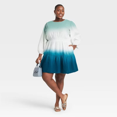 Women's Tie-Dye Long Sleeve Tiered Dress - Universal Thread™ | Target