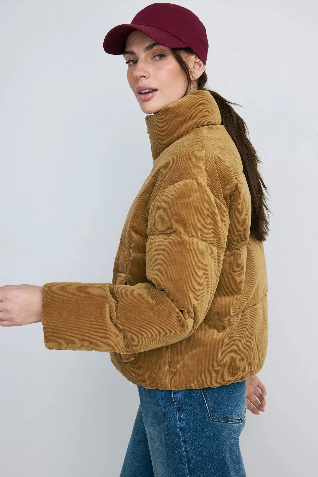 Corduroy Puffer Coat | Rent the Runway