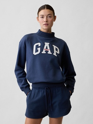 Oversized Gap Logo Mockneck Tunic Sweatshirt | Gap Factory