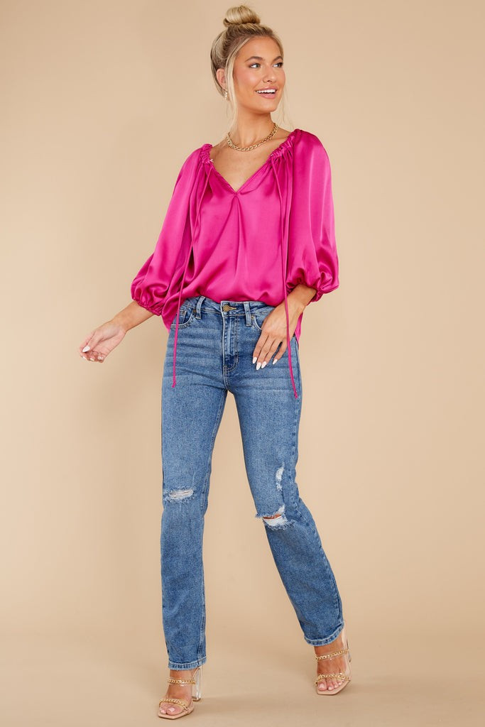 Energize And Inspire Fuchsia Top | Red Dress 