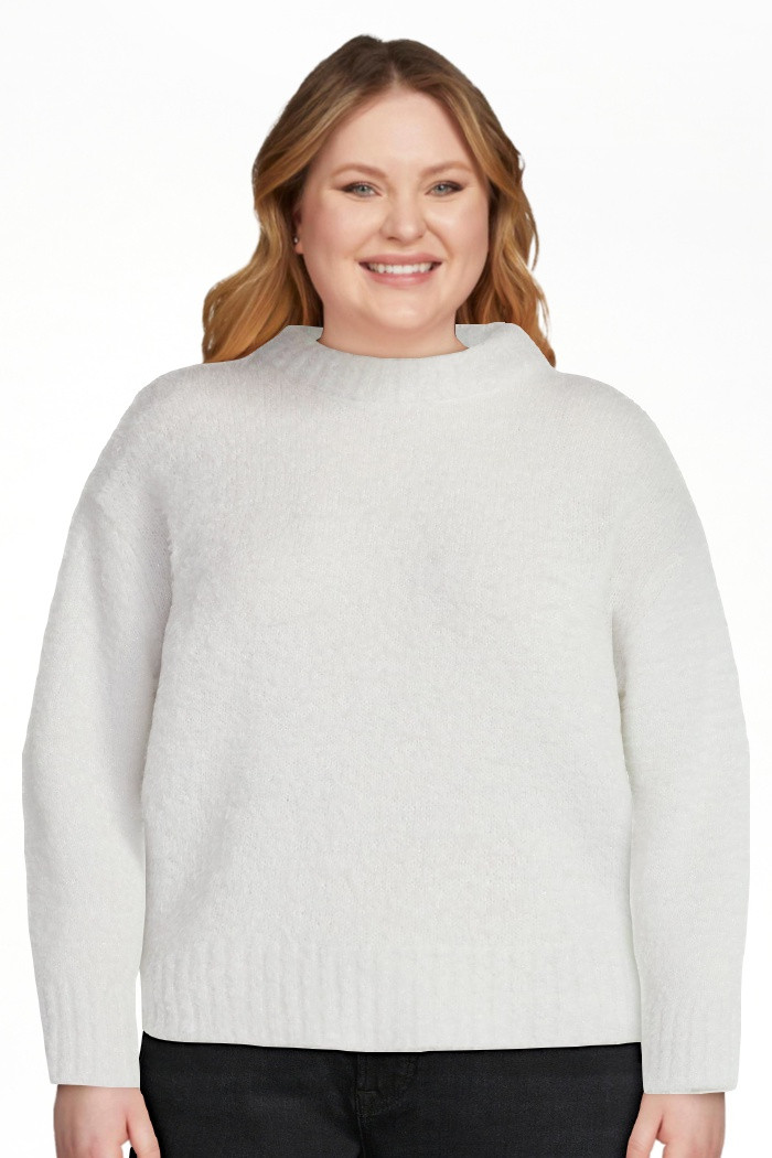 Free Assembly Women's Mock Neck Wedge Sweater with Long Sleeves, Sizes XS-XXL | Walmart (US)