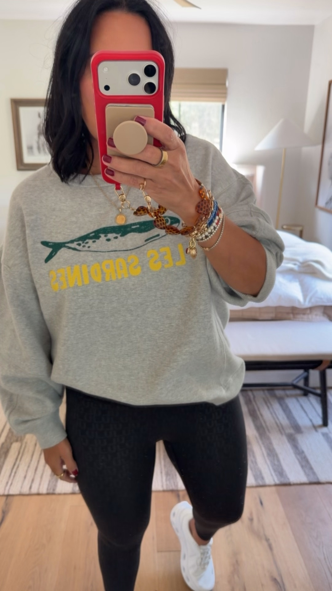 Top size small (it’s oversized), leggings fit tts (I’m wearing a size 8), sneakers fit tts (I’m a 9.5/10 and did a 9.5 in them). 

#LTKOver40 #LTKActive #LTKSaleAlert