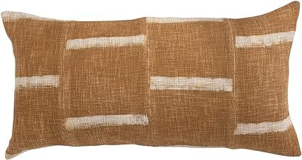 Amazon.com: Creative Co-Op Cotton Printed Pieced Lumbar Pillow, 28" L x 14" W x 2" H, Multicolor ... | Amazon (US)
