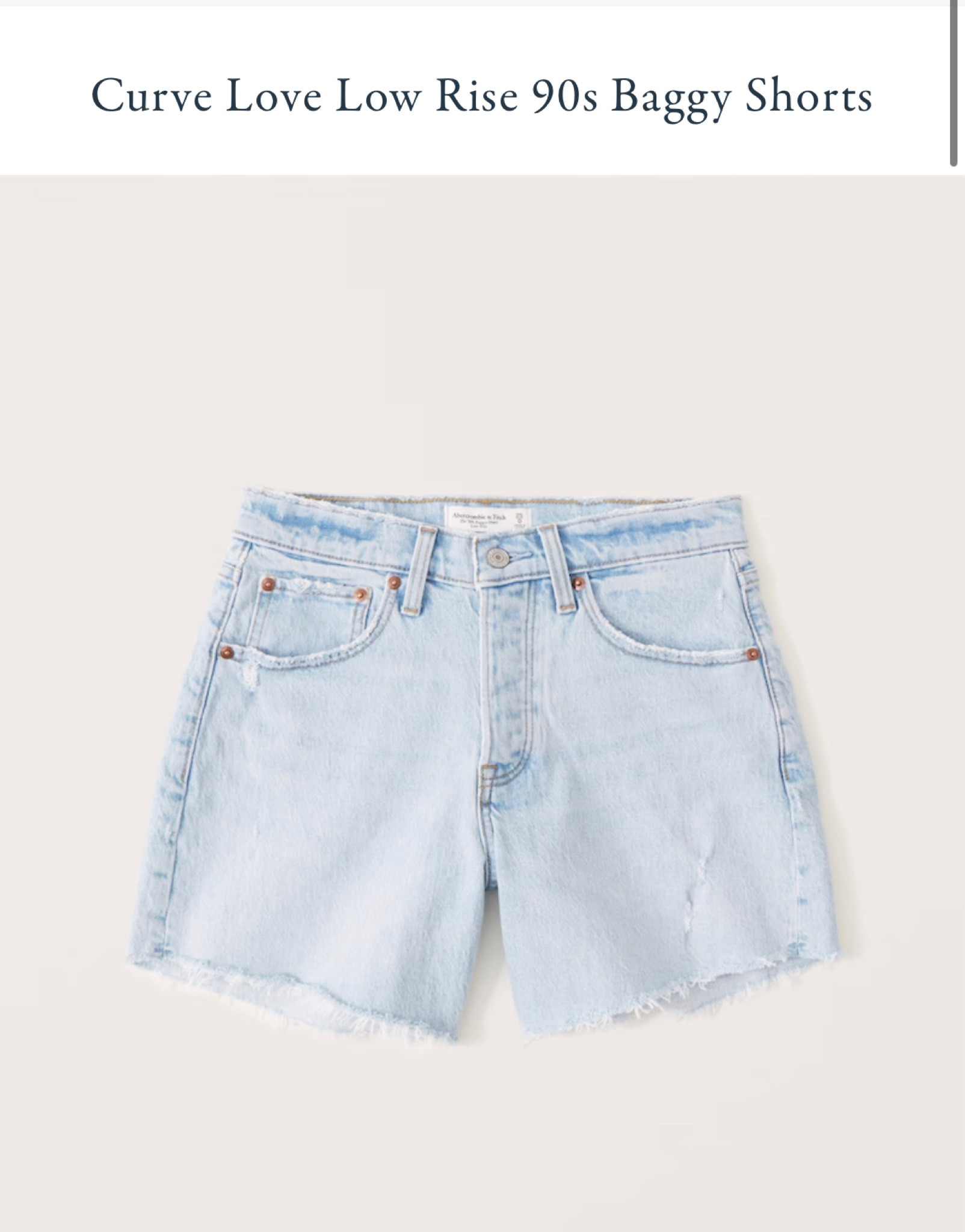 Abercrombie curve love 90s baggy short on clearance!! clearance price: $12.97 

#LTKunder50 #LTKunder100 #LTKSale