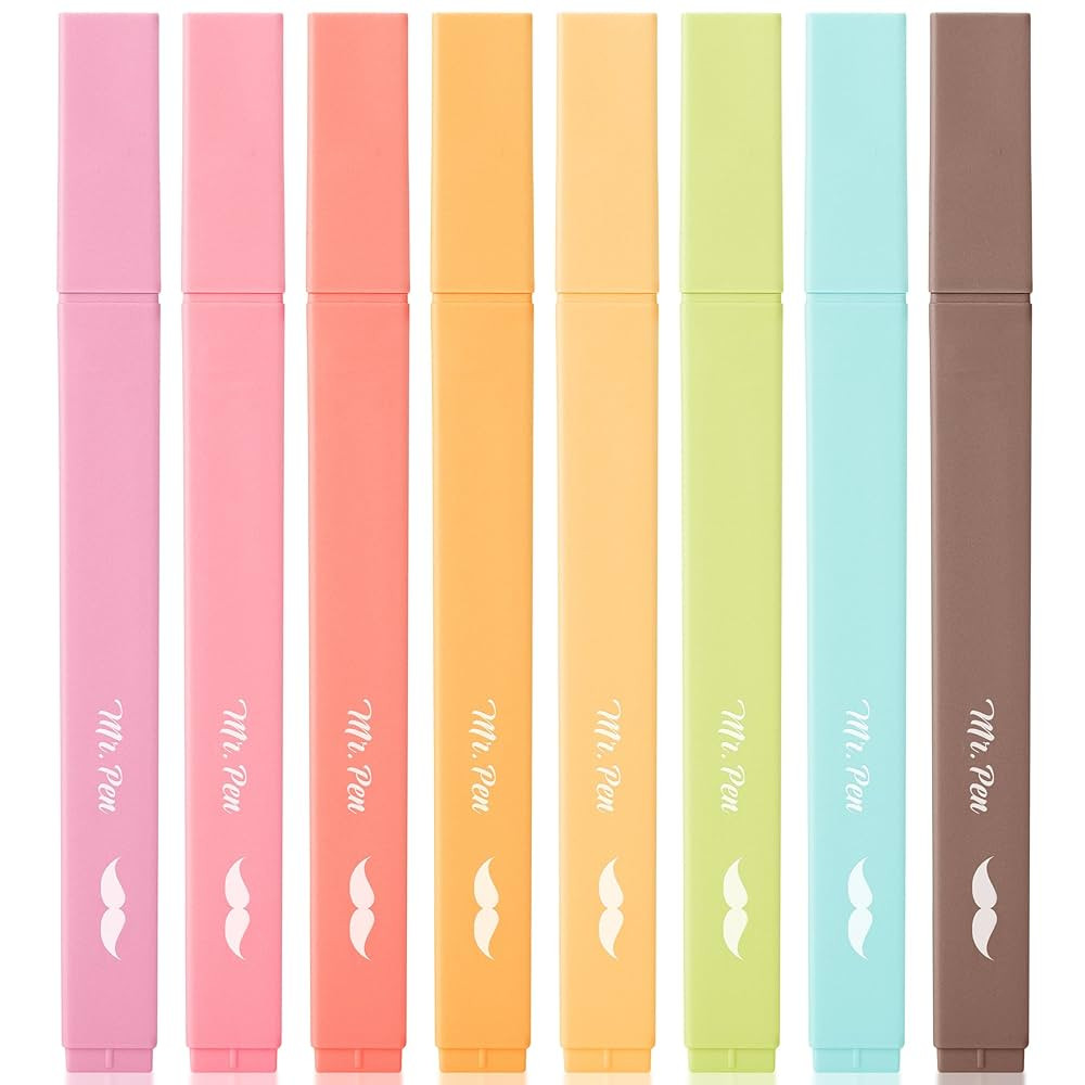 Mr. Pen- Aesthetic Highlighters, 8 pcs, Chisel Tip, Autumn Colors, Cute Highlighters Assorted Col... | Amazon (US)