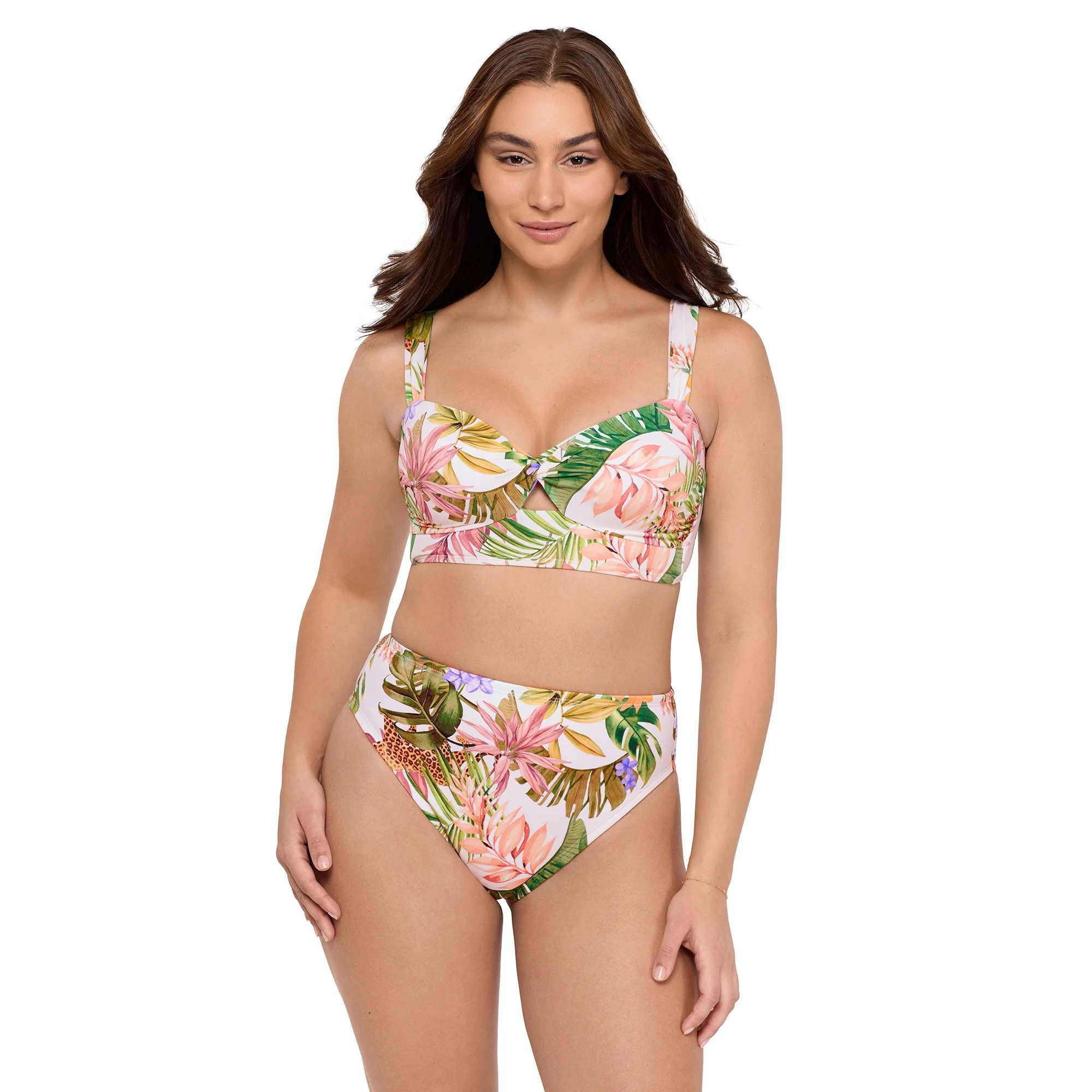 Sofia by Sofia Vergara Women's and Women's Plus Twist Bandeau Bikini Top, Sizes XS-2X | Walmart (US)