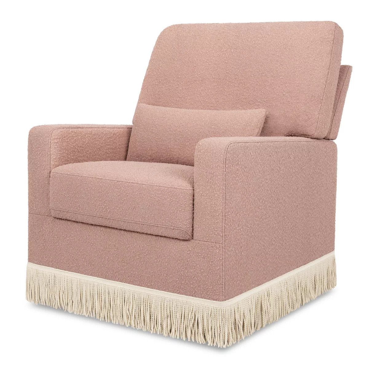 Namesake Crawford Pillowback Comfort Swivel Glider - Rose Boucle with Ivory Tassel Fringe | Target