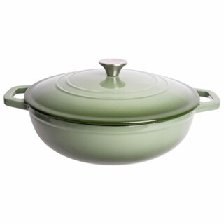 Lexi Home 5 qt Round Green Ombre Enameled Cast Iron Dutch Oven Braiser | Kroger