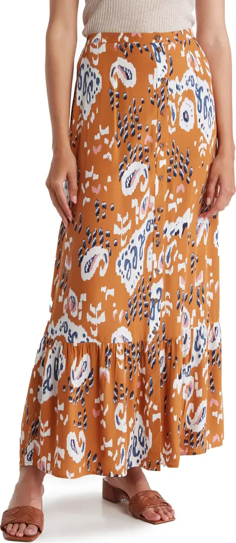 Paisley Button Front Maxi Skirt | Nordstrom Rack