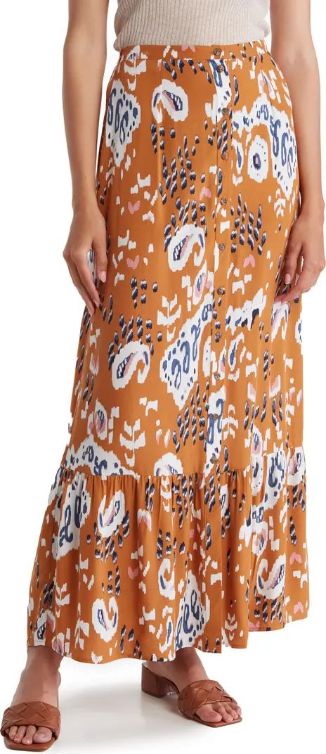 Paisley Button Front Maxi Skirt | Nordstrom Rack