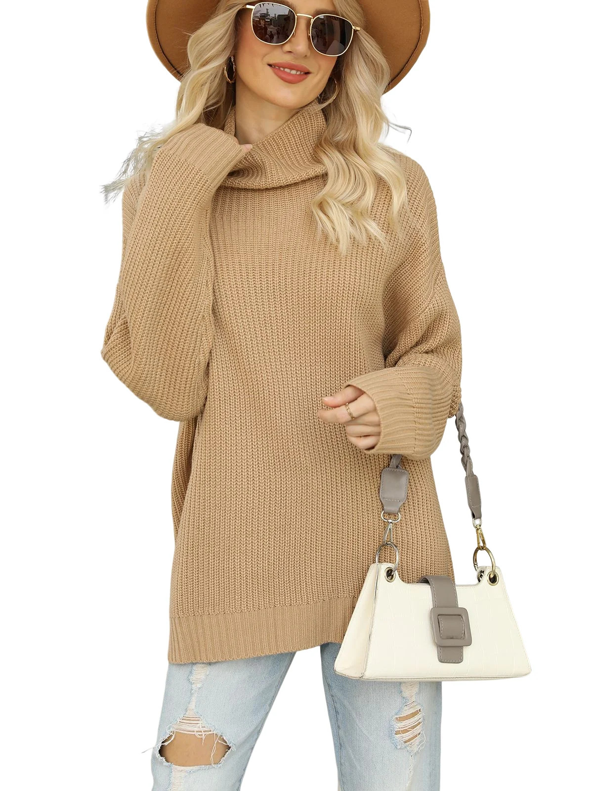 DEEP SELF Turtleneck Sweaters For Womens Clothes Warm Knit Pullover Red Christmas Sweater Cozy - ... | Walmart (US)