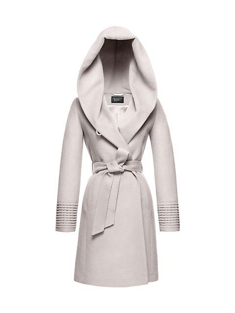 Mid-Length Hooded Wrap Coat | Saks Fifth Avenue