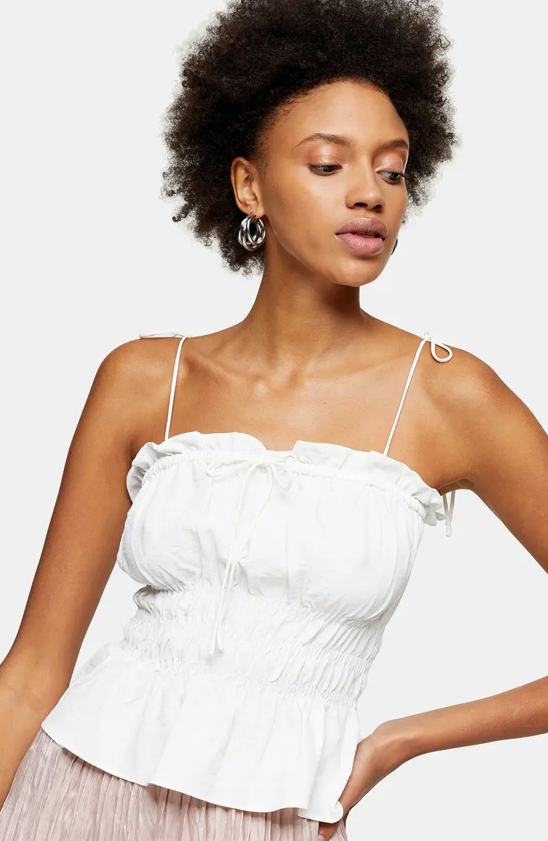 Shirred Peplum Camisole | Nordstrom