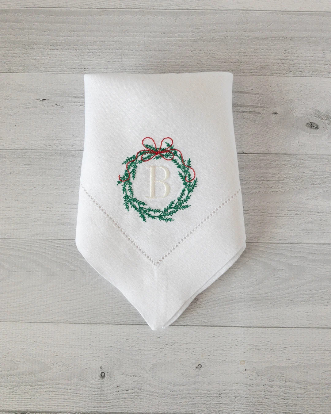 Monogrammed Napkins Christmas/ Cloth Napkins / Dinner Napkins - Etsy | Etsy (US)
