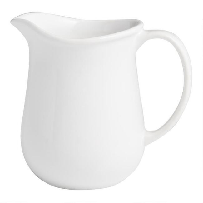 Large White Meadow Gravy Pitcher | World Market