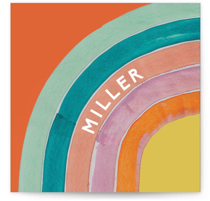 "Sherbet Rainbow" - Customizable Personalizable Pillow in Green or Orange by Lise Gulassa. | Minted