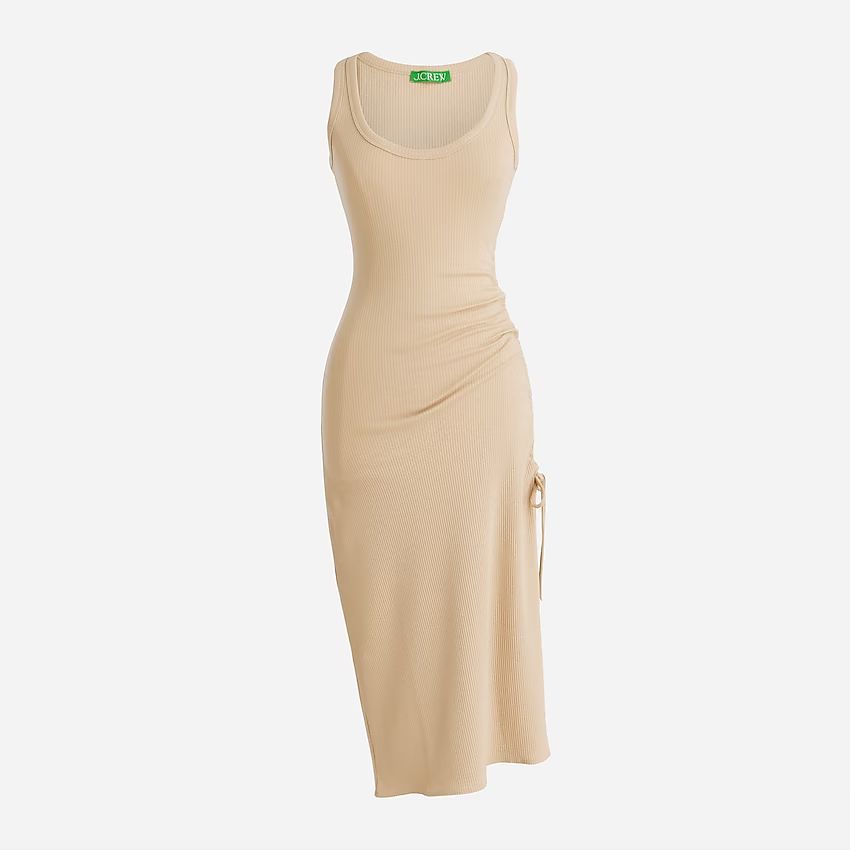 Ruched midi dress in vintage rib | J.Crew US