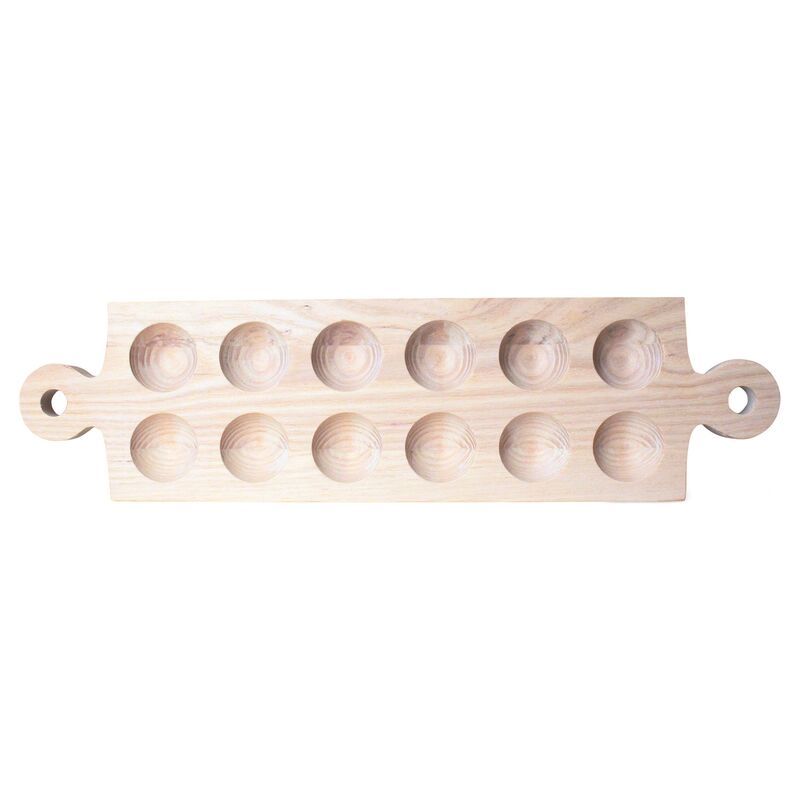 Cornish Dozen Egg Tray, White/Natural | One Kings Lane