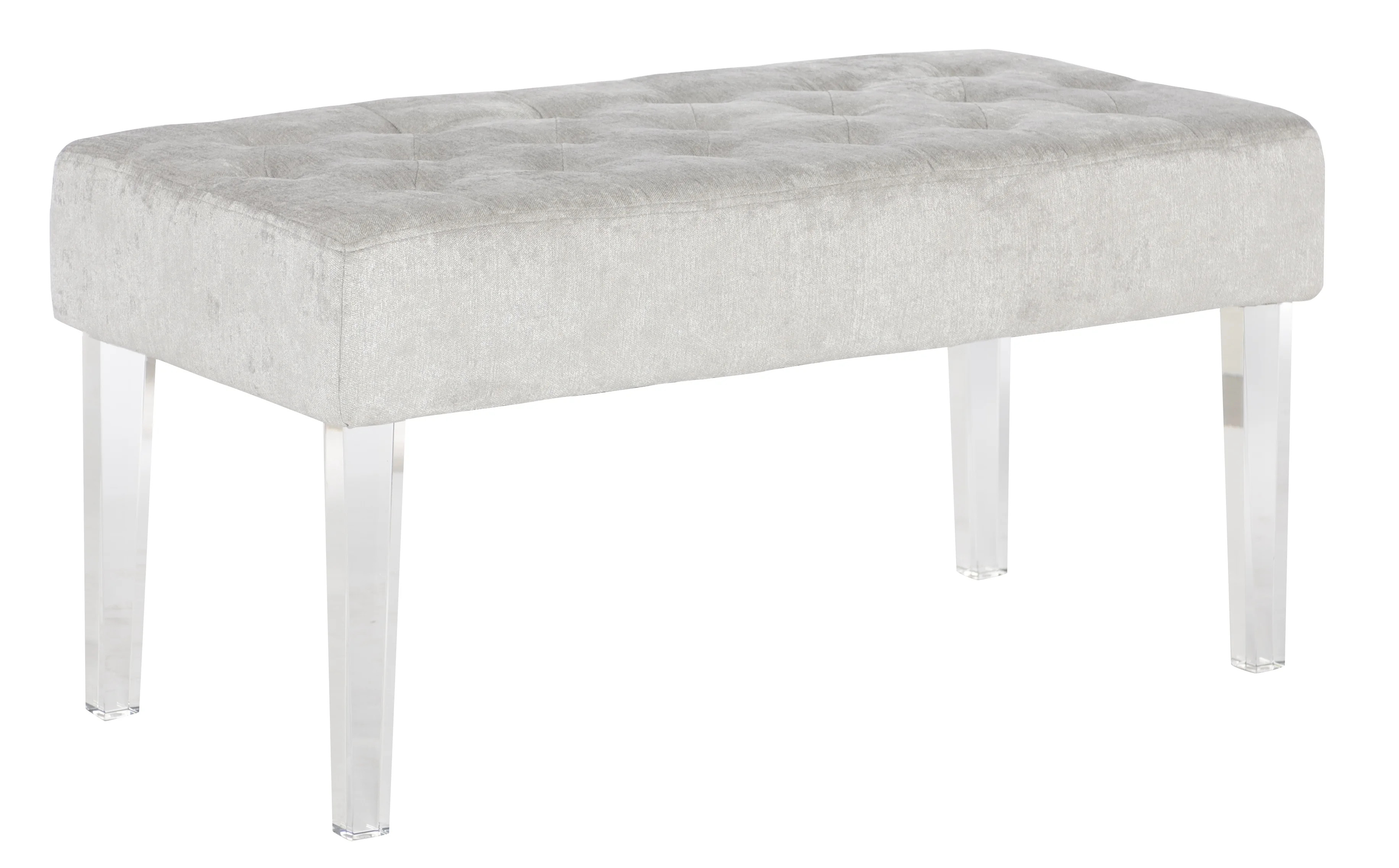 Linon Ella Acrylic Leg Bench, 18 inch Seat Height, Multiple Colors | Walmart (US)