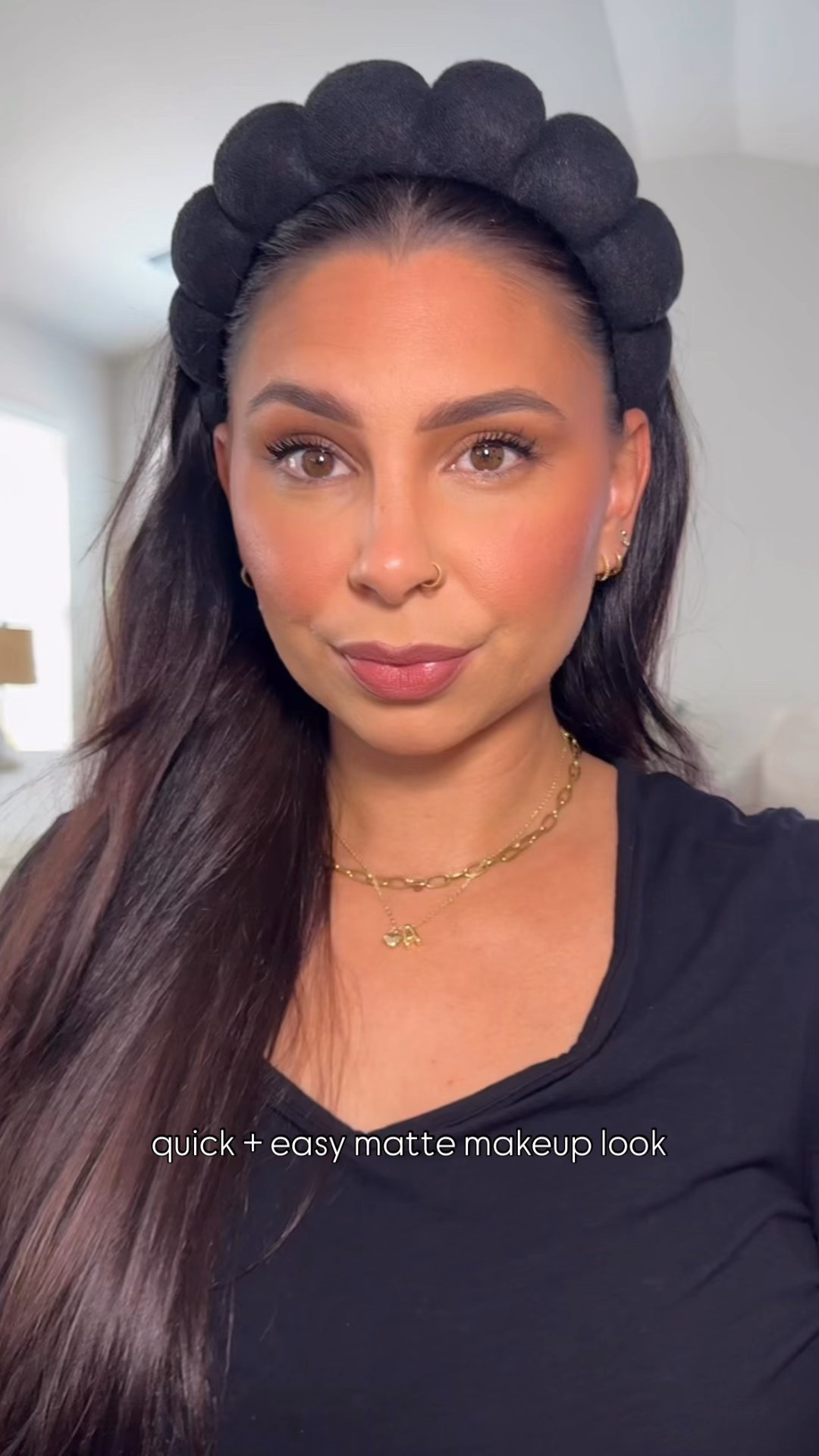 Super quick full coverage matte makeup look 😘