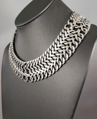 Rodolfo Espinoza Taxco Mexico HUGE 280g Fused Curb Link Sterling Silver Necklace | eBay | eBay US