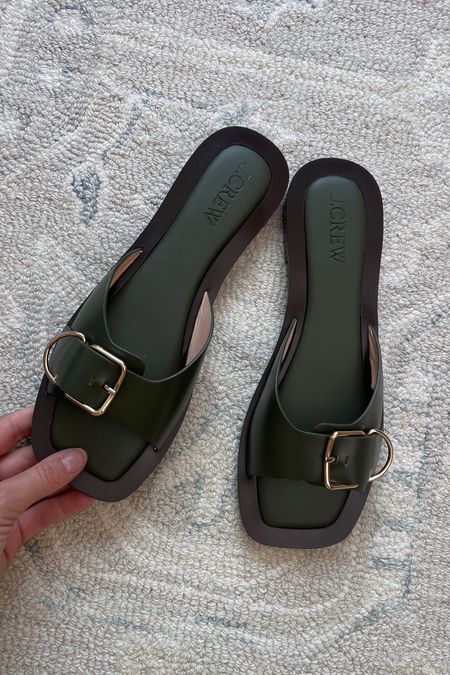 Green leather slide sandals / fit true to size perfect dressy sandal 


J. Crew | sandal | shoe | summer shoe | summer sandal | slide sandal 

#LTKSeasonal #LTKStyleTip #LTKShoeCrush