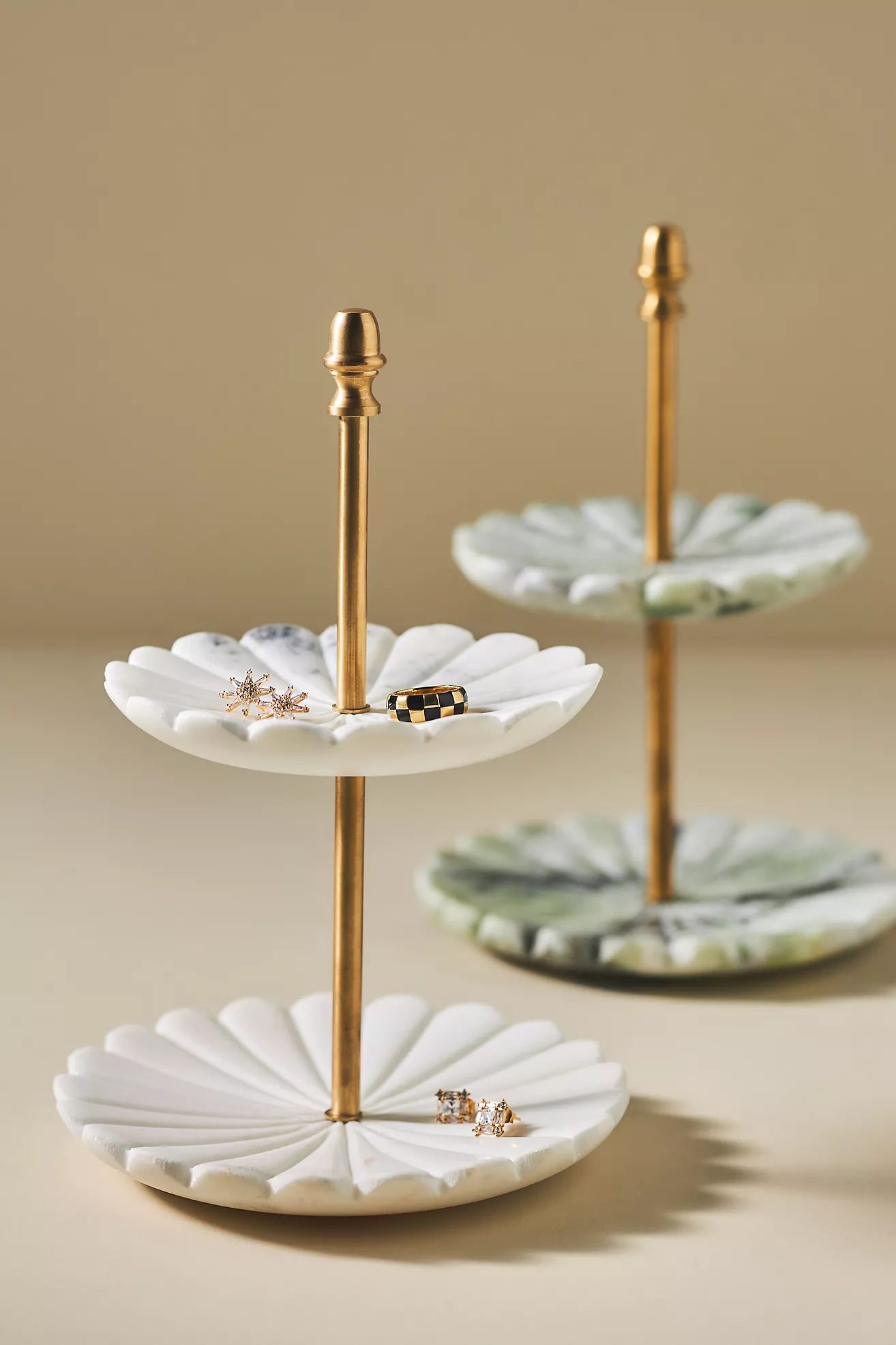 Tiered Marble Jewelry Stand | Anthropologie (US)