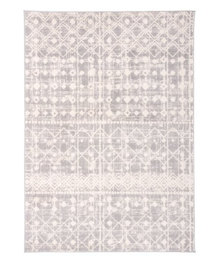 Gray Geometric Trellis Bohemian Monaco Rug | Zulily