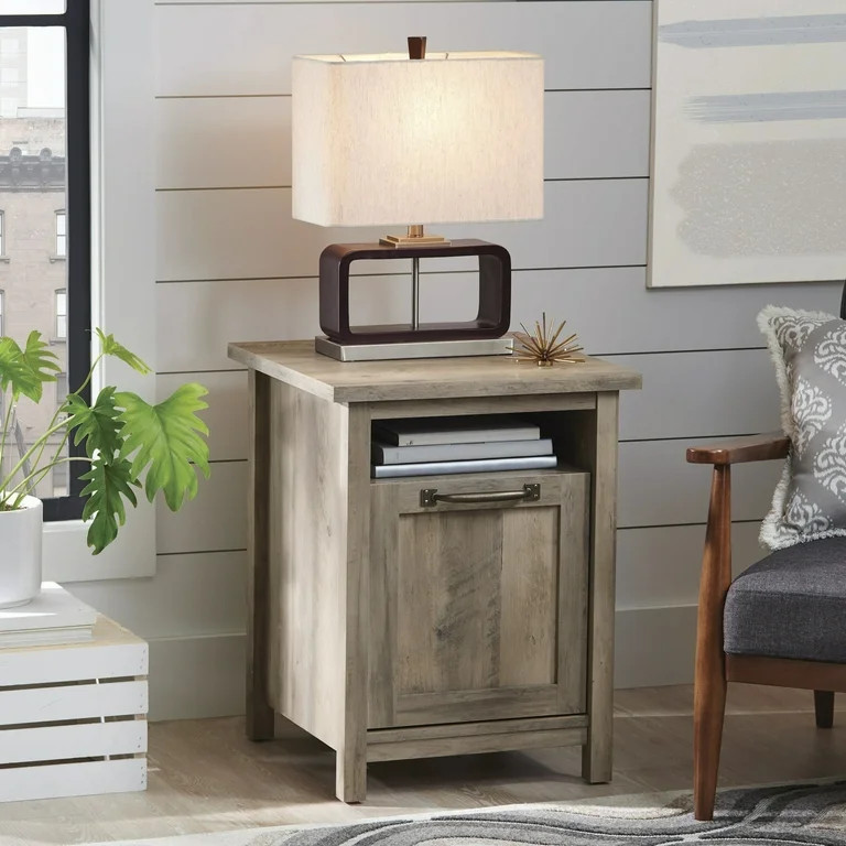 Better Homes & Gardens Modern Farmhouse Side Table with USB, Rustic Gray Finish | Walmart (US)