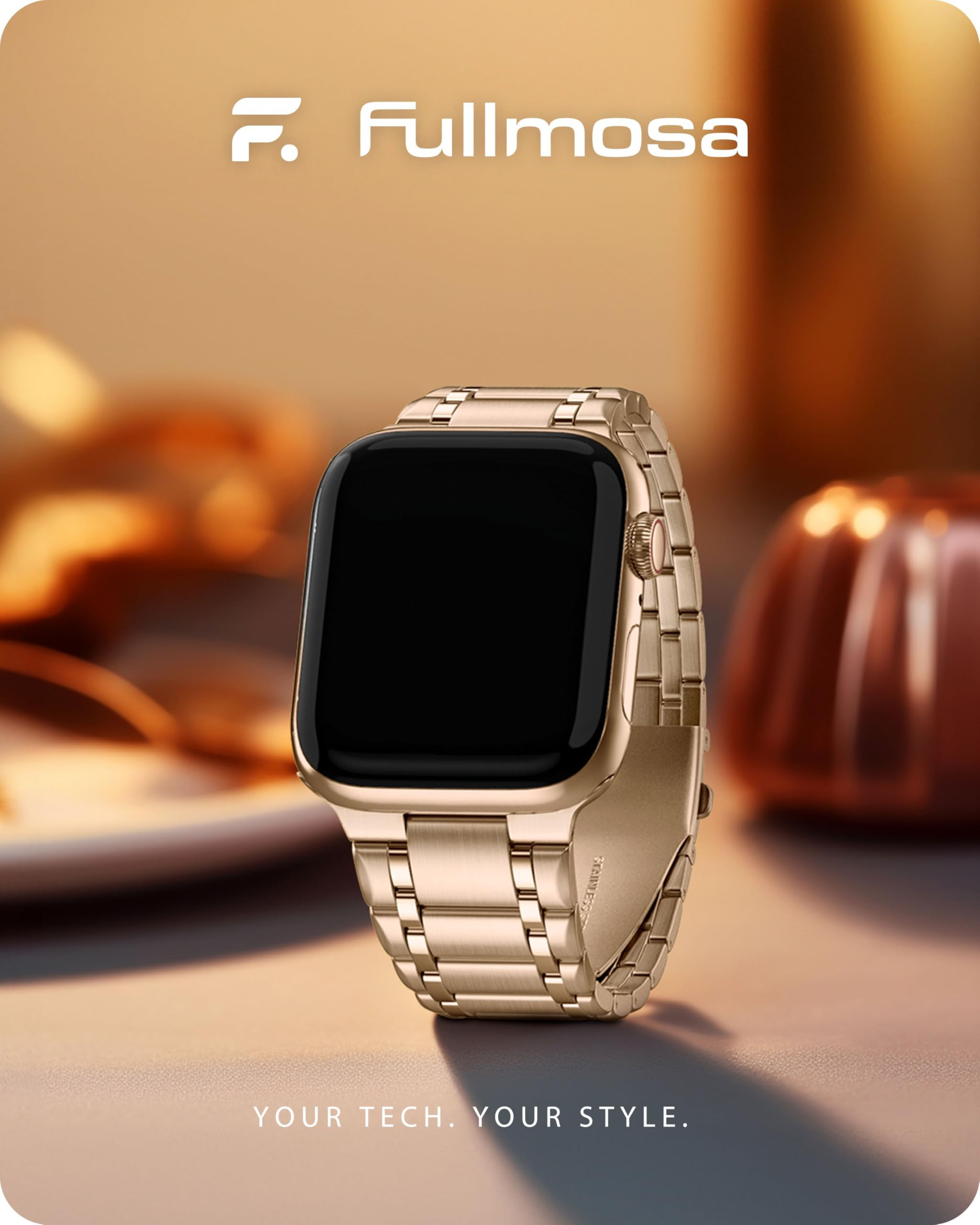 Fullmosa Bands Compatible Apple Watch 41mm 40mm 38mm 46mm 49mm 45mm 44mm 42mm, Stainless Steel iW... | Amazon (US)