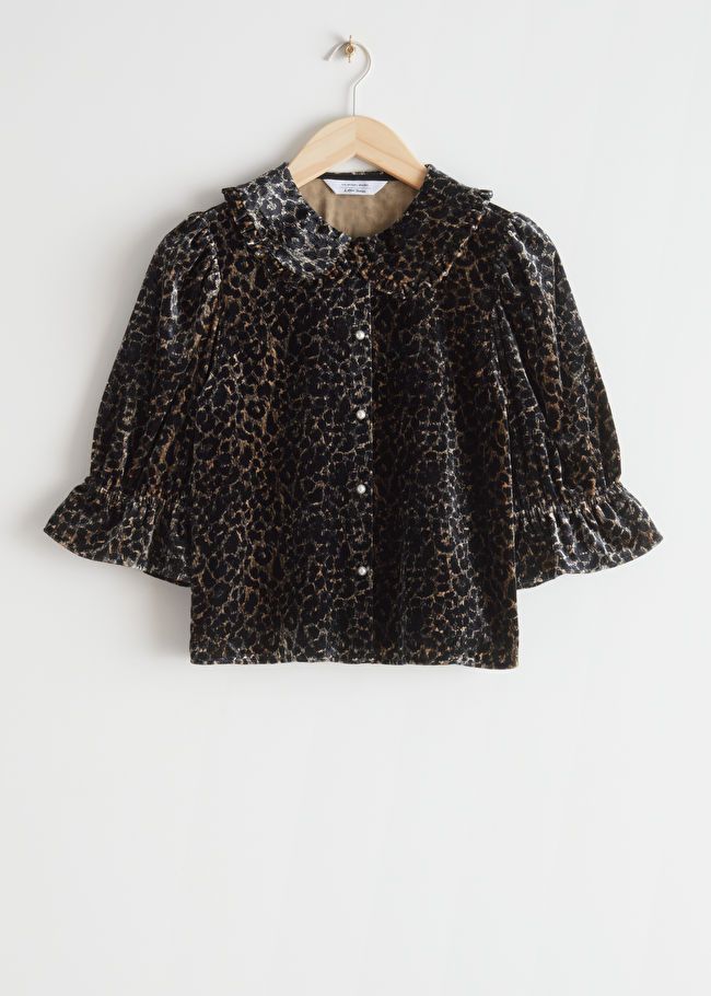 Puff Sleeve Velvet Blouse | & Other Stories US