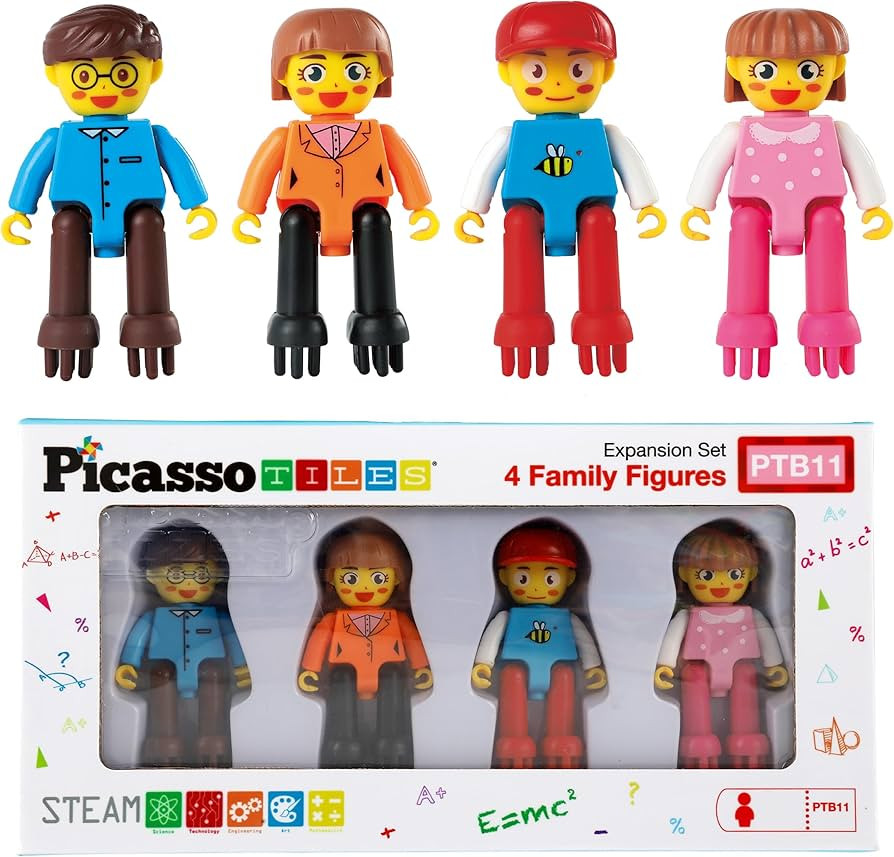 Picasso Toys Hedgehog Blocks 4 Family Action Character Figures Toddler Toy Construction Building ... | Amazon (US)