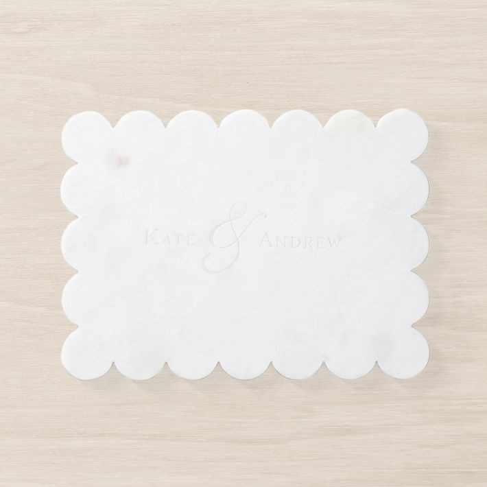 Scalloped Marble Cheese Board | Mark and Graham
