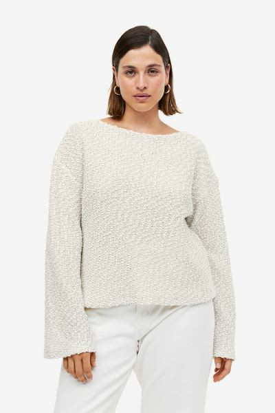 Boxy Sweater - Black/white striped - Ladies | H&M US | H&M (US + CA)