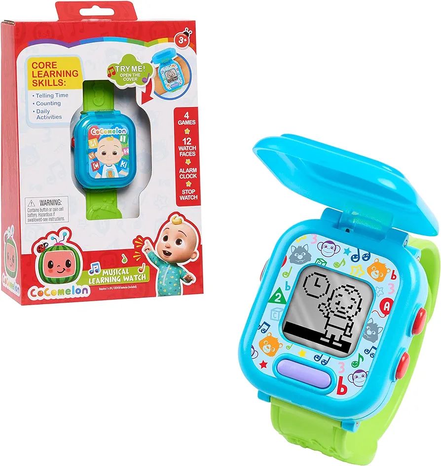CoComelon JJ’s Learning Smart Watch Toy for Kids with 3 Education-Based Games, Alarm Clock, and... | Amazon (US)