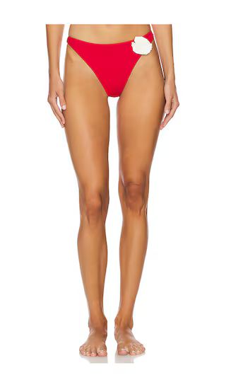 Leilani Mid-Rise Bitsy Bottom in Lipstick Red & Cream | Revolve Clothing (Global)