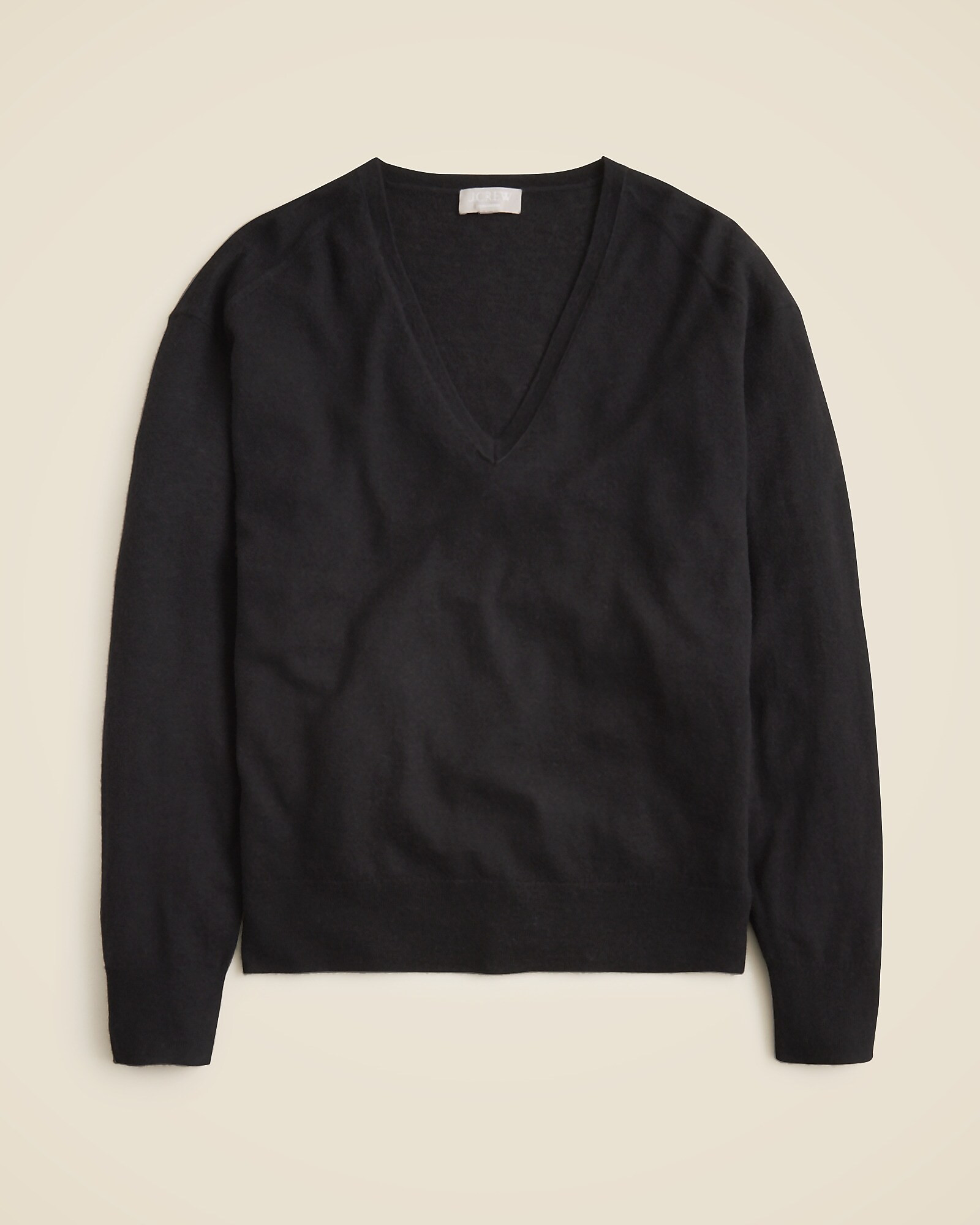 Oversized featherweight cashmere V-neck sweater | J. Crew US