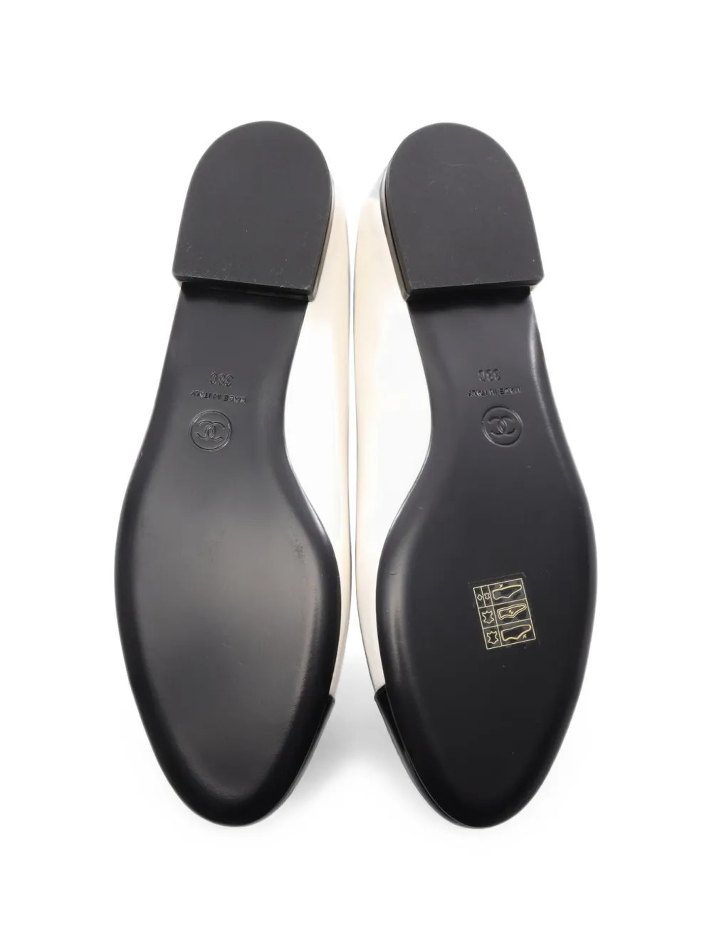 CHANEL Pre-Owned 1986-1988 Coco Mark chain Mary Jane ballet flats - Black | Farfetch Global