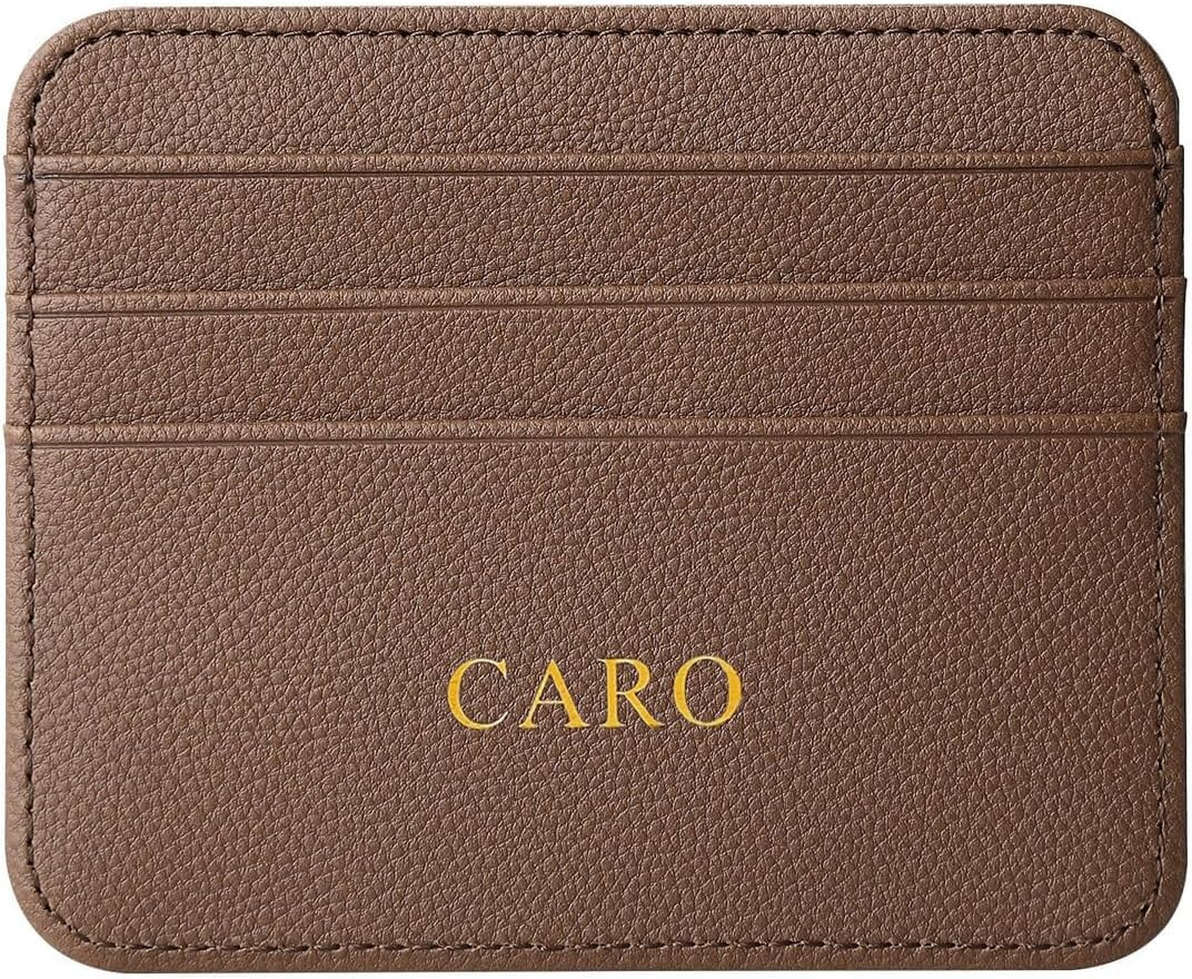 Personalise Gold Silver Initial Letters Credit Card Holder Wallet, PU Leather Ultra Slim Wallet, ... | Amazon (US)